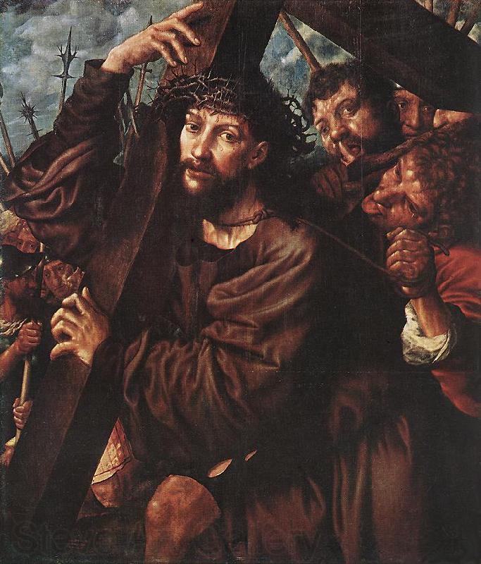HEMESSEN, Jan Sanders van Christ Carrying the Cross wsg Norge oil painting art